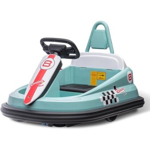 6V Electric Ride On Toys for Kids, 1.9 MPH Max Speed, Steering Wheel, 360 Degree Spin, 2-Speeds, Birthday Gift for Boys Girls 2-6 Years - 1 of 4