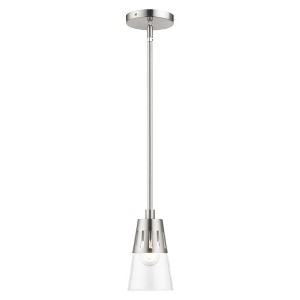 Livex Lighting Bennington 1 - Light Pendant in  Brushed Nickel - 1 of 4