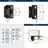 Amerock Single Demountable Hinges for 1/2" Overlay Cabinet Doors – Set of 2 - 3 of 4