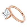 Pompeii3 5Ct Asscher Solitaire Moissanite Engagement Ring in White Yellow or Rose Gold - 2 of 4