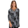 Collections Etc Paisley Lattice V-neck Tunic - 2 of 4