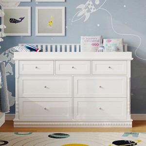 Famapy Versatile Baby Changing Table Dresser: Convertible Design, Spacious Drawers – Grow with Your Little One - 1 of 4