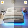 Lusimo Metal Floating Bed Frame Platform Bed with LED Lights No Box Spring Needed All Sizes - 2 of 4