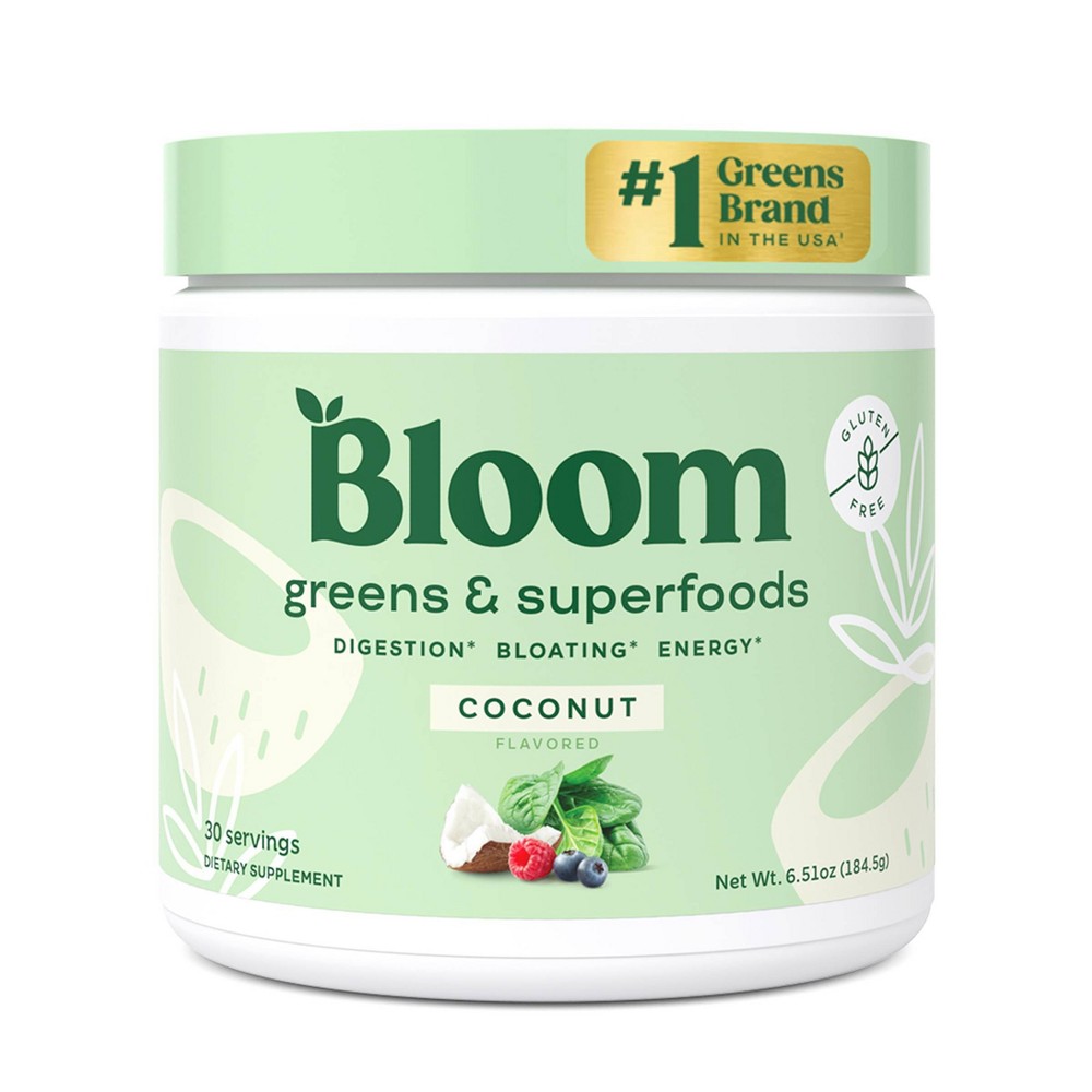Photos - Vitamins & Minerals BLOOM NUTRITION Greens and Superfoods Powder - Coconut - 5.95oz/30ct