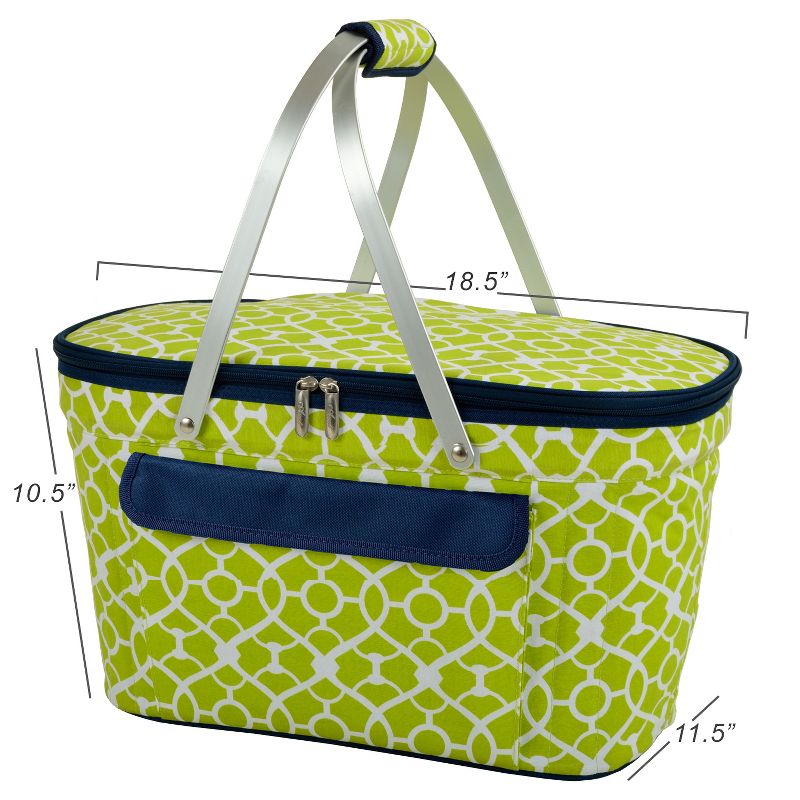 Picnic at Ascot Large Family Size Insulated Folding Collapsible Picnic Basket Cooler with Sewn in Frame, 2 of 8