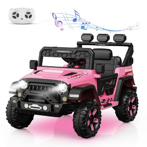 12V Kids Ride On Truck Car with Parent Remote Control, Electric Vehicle for Toddlers, LED Bluetooth 3 Speeds, - 1 of 4