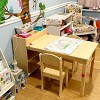 Infurnic Kids Table Sets, 3-in-1 Children Activity Table with Storage Drawer and Blackboard for Crafts, Arts, Reading, Multicolored, 44"*21.2"*25.6" - 3 of 4