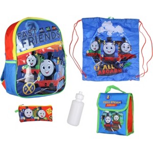 Thomas and Friends Backpack Lunch Box Pencil Water Bottle 5 Piece For Kids - 1 of 4