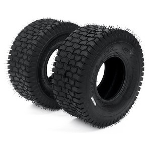 2PCS 15x6.00-6 Lawn & Garden Mower Tires, 15x6-6 4PR Tractor Turf Tire,  Tubeless, 4mm Tread Depth, 570 LBS Loading Capacity - 1 of 3