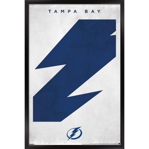 Trends International NHL Tampa Bay Lightning - Logo 25 Framed Wall Poster Prints - 1 of 4