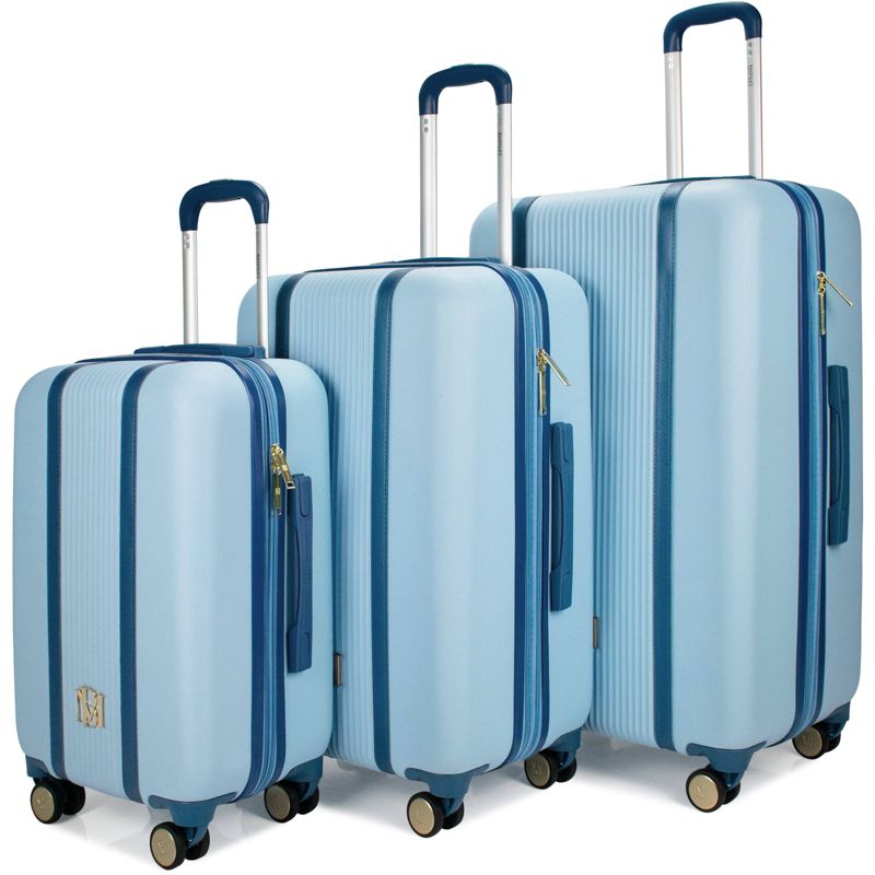 Badgley Mischka Mia 3pc Expandable Hardside Spinner Luggage Set, 1 of 6