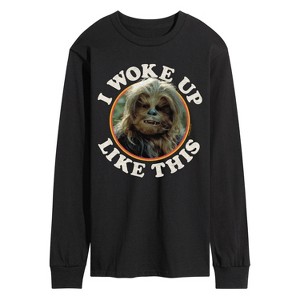 Men's - Star Wars - I Woke Up Like This Chewie Long Sleeve Graphic T-Shirt - 1 of 3