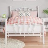 Enchanted Heart Twin Bed Frame – Dual Heart Headboard & Tailboard for Girls, Heavy-Duty Metal Slats (No Box Spring), Noise-Free - 3 of 4