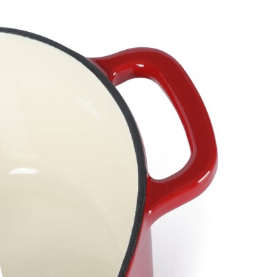 Red Heart Shaped 2-Quart Enameled Cast Iron Dutch Oven