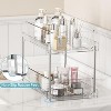 Vtopmart 4 Pack 2 Tier Clear Under Sink Bathroom Organizer with Track,Pull-Out Organization Countertop Storage Container for Pantry ,Kitchen - 4 of 4