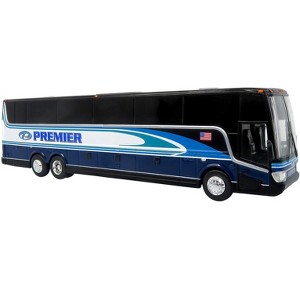 Van Hool TX-45 Motorcoach Bus "Premier Transportation" Blue and Black with Graphics 1/87 (HO) Diecast Model by Iconic Replicas - 1 of 1