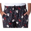 Friday The 13th Men's Jason Hockey Mask Allover Pattern Sleep Pajama Pants Black - 3 of 4