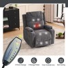 Power Lift Recliner Chair, Upholstered Accent Chair with 8-Point Vibrating Massage & Heating, Cup Holders, Side Pockets -ModernLu - 3 of 4