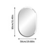 Artloge Long Oval Frameless Bathroom Mirror Silver Wall Mirror Modern with Contemporary Mirror for Room Entryway Hallway - 2 of 4
