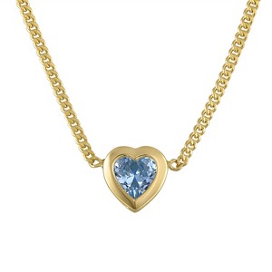 Designs By Gioelli 14K Gold Over Sterling Silver Gemstone Curb Chain Necklace - 1 of 2