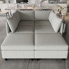 NicBex Modular 129" U Shape Sectional Sofa Sleeper Couch Set with Storage Space for Living Room - 3 of 4