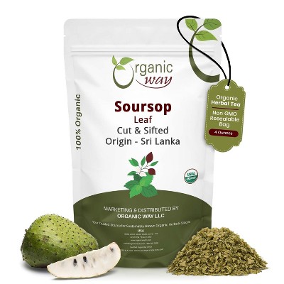 Organic Soursop Leaf Coarse Cut 4 Oz