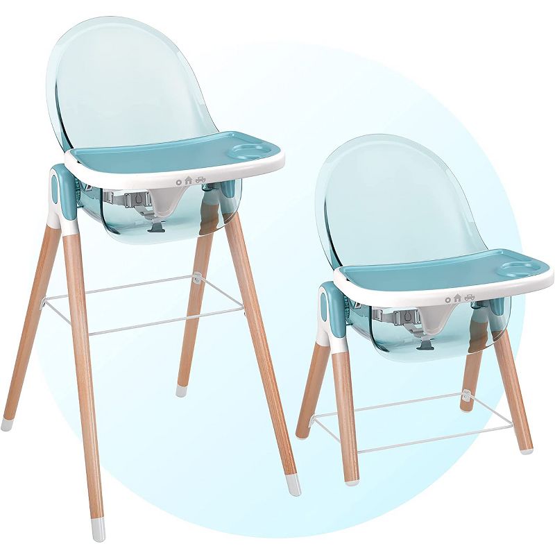 Children of Design Adjustable & Reclining 6-in-1 Deluxe Wooden High Chair for Babies & Toddlers, 1 of 10