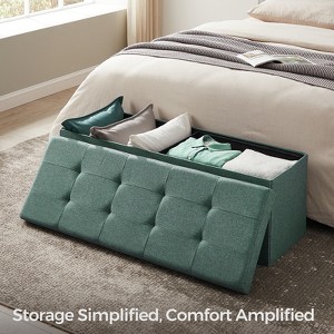 Storage Ottoman Bench, 15 x 43 x 15 Inches, End of Bed Bench, Storage Chest, for Living Room, Bedroom, Entryway - 1 of 4