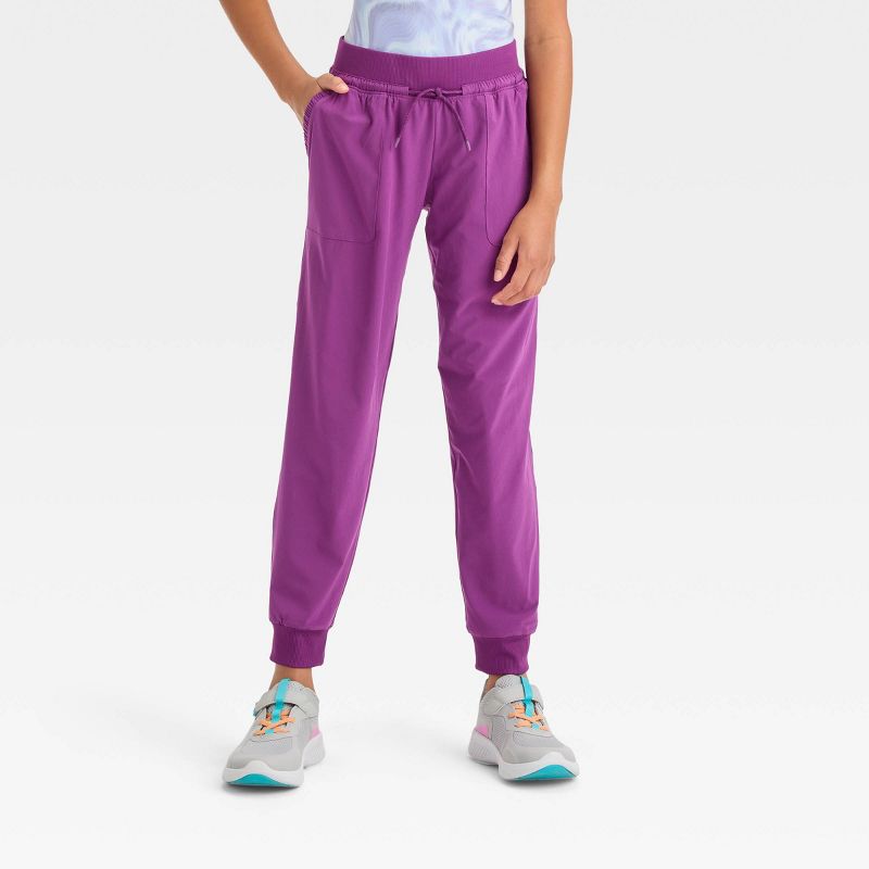 Girls&#39; Lined Woven Joggers - All In Motion™, 1 of 5
