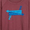 Women's - Dr. Seuss - You Can Steer Yourself Lightweight French Terry Wide Neck Long Sleeve Shirt - 2 of 4