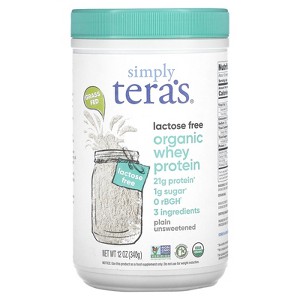 Simply Tera's Organic Whey Protein, Plain Unsweetened, 12 oz (340 g) - 1 of 4