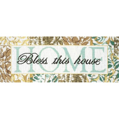 Design Works Counted Cross Stitch Kit 7"X18"-Bless This House (14 Count)