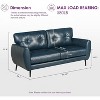 TYBOATLE 61" Faux Leather Loveseat Sofa, Mid-Century Modern Tufted Couch for Small Spaces, Comfy 2-Seater for Living Room, Bedroom, Office - 3 of 4