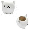 Esterno Cute Cat Mini Planter Pot; White Kitten-Shaped Resin Flower Pot, Pencil Holder Too! - 3 of 4