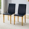Dining Chair Set Of 2,PU Dining Chairs With Metal Legs,Simple Armless Chairs,Dining Chairs For Dining Room,Living Room-Cuddlewood - 2 of 4