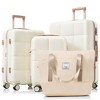 TUYOHW Luggage Sets 4 Piece, 20-inch with USB Port, Expandable ABS Durable Suitcase with Travel Bag, ABS Hard Shell Luggage with Spinner Wheels - 2 of 4