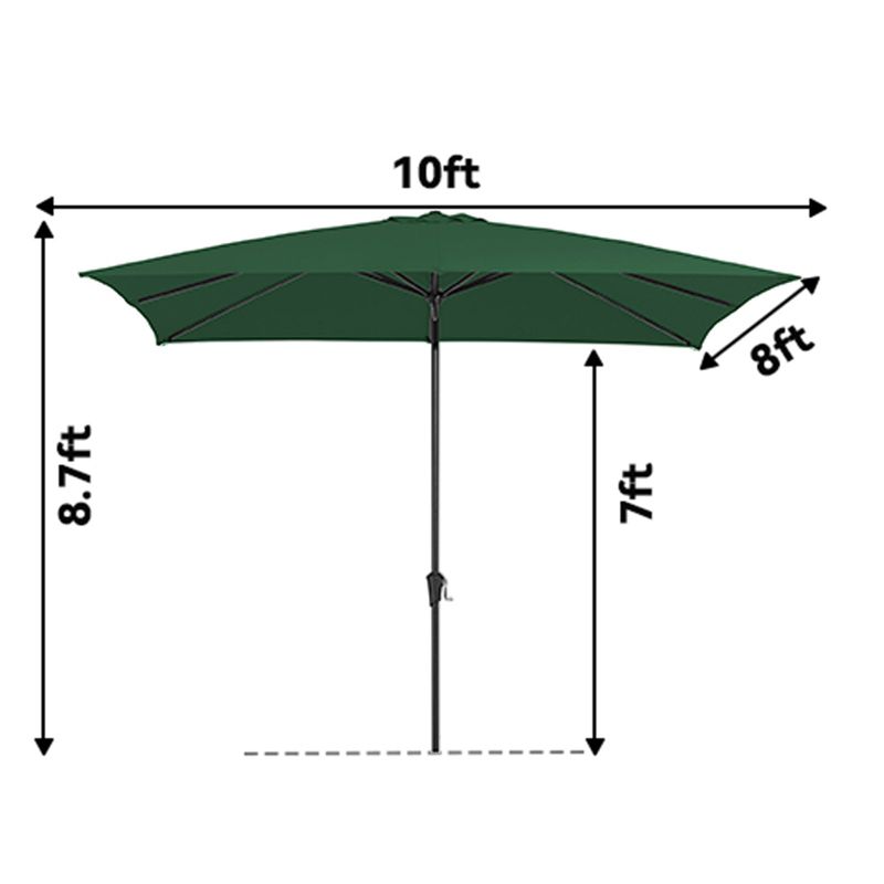 HYLEORY Berlena 120'' x 96'' Rectangular Market Umbrella, 2 of 4