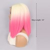 Unique Bargains Women's Medium Long Straight Hair Lace Front Wigs with Wig Cap 14" 1PC - 2 of 4