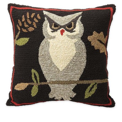 Plow & Hearth Indoor/Outdoor Woodland Throw Pillow with Owl