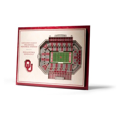 NCAA Oklahoma Sooners 5-Layer StadiumViews 3D Wall Art