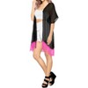LA LEELA Women's Open Front Summer Vacation Beachwear Short Bathing Suit Cardigan Holiday Swimwear Duster Beach Swim - 4 of 4