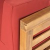 2pk Oana Outdoor Acacia Wood Right Arm Loveseat & Coffee Table Teak/Red - Christopher Knight Home: Rustic Patio Set with Plush Cushions - 3 of 4