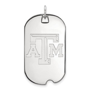 Black Bow Jewelry 10k White Gold Texas A&M Aggies NCAA Large Pendant - 1 of 3