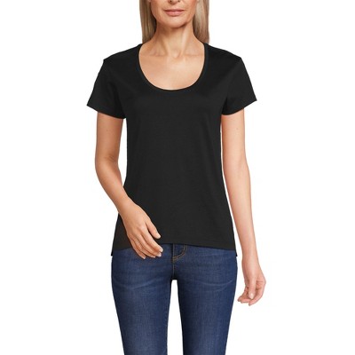 Lands' End Women's Supima Cotton Short Sleeve Scoop Neck Tee