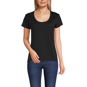 Lands' End Women's Supima Cotton Short Sleeve Scoop Neck Tee - 1 of 4