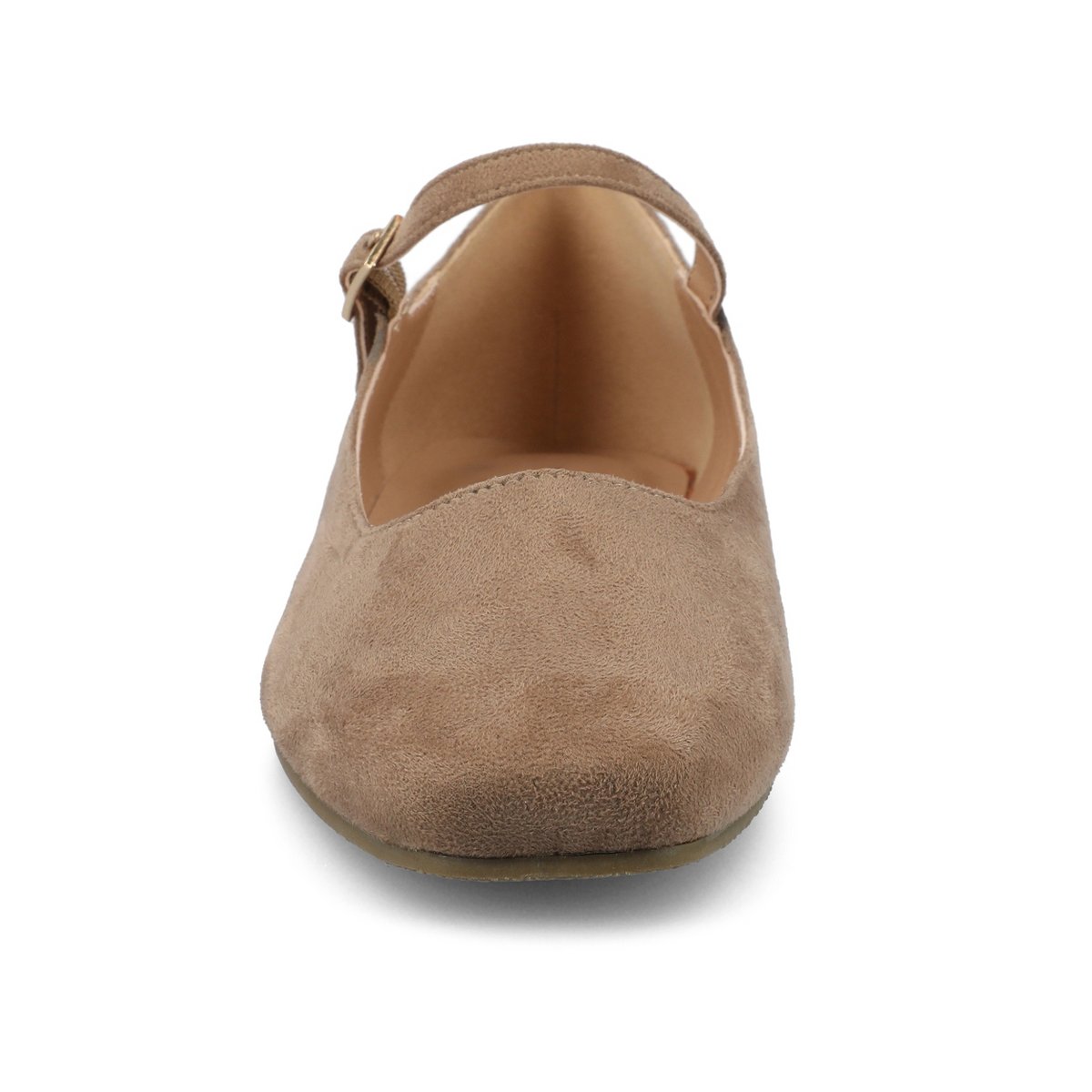 Женские платья Journee Collection Journee Women's Carrie Wide Width Dress Flats, Taupe 7.5W — фото 6