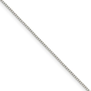 Black Bow Jewelry 1mm Sterling Silver Solid Round Box Chain Necklace - 1 of 4