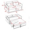 Modern 55" Convertible Velvet Sleeper Sofa Bed with Adjustable Backrest, Compact Pull-Out Loveseat for Small Apartments or Offices-The Pop Home - 4 of 4