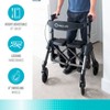 Able Life Heavy Duty Space Saver Rollator, 4-Wheel Bariatric Rolling Walker with Large Seat, Supports 500 lbs - 4 of 4