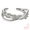 Silver Copper Crystal - Embellished Modern Women's Stackable Ring - 3 of 4